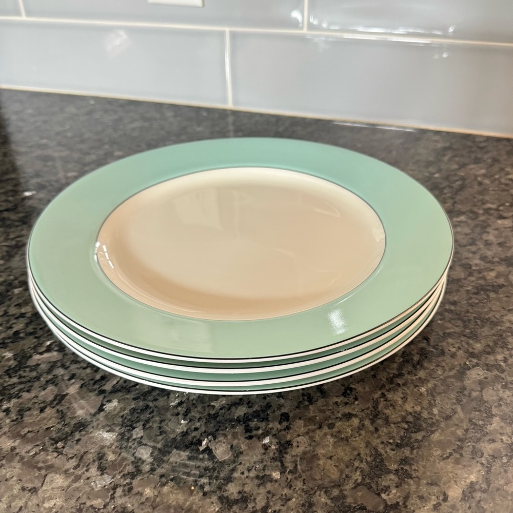 Kate Spade x Lenox Dinner Plates in Mint Green Set of 4